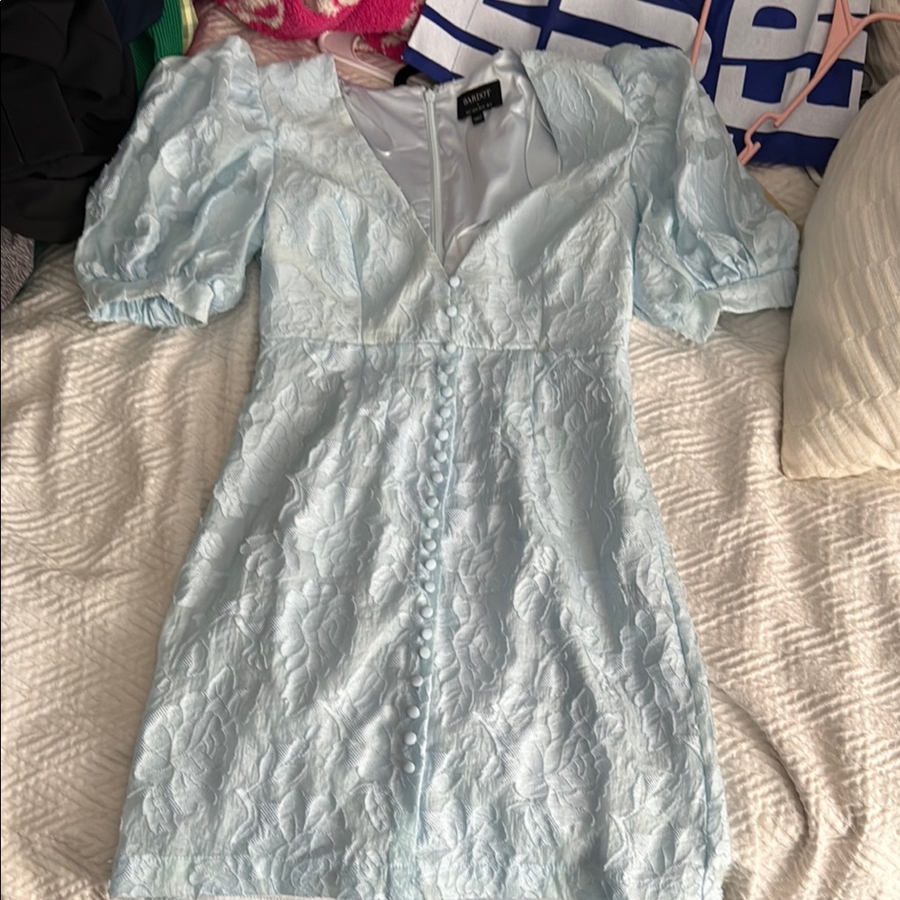 Bardot Sky Blue Textured Dress